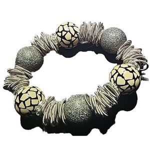 Spring Strung Bracelet With‎ Beads And Rondels